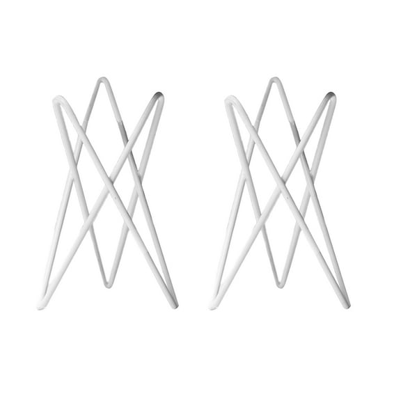 2Pc Plant Tripot Tillandsia Tripod Stand Iron Tripod for Home Gardening (White)