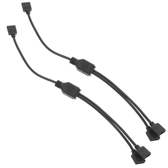 unbranded 2Pcs Argb Splitter Black Plastic 5V ARGB Extension For Users Needing Organized RGB Setups