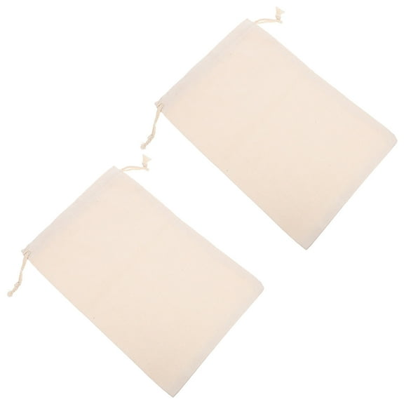 Milisten Beige Canvas Bags for Potatoes and Onions Breathable Storage 2Pcs