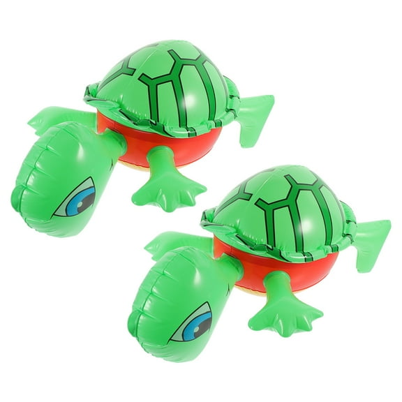 unbranded 2Pcs Deflatable Green PVC Turtle Balloon For Swimming Pools And Parties