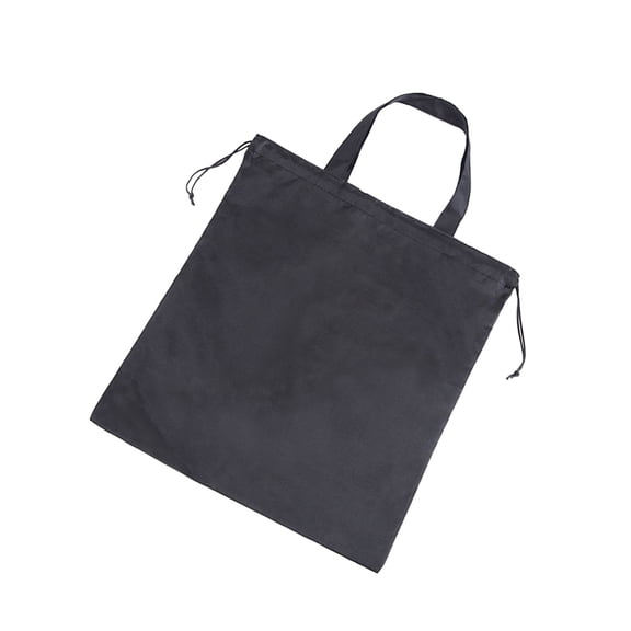 TEHAUX Portable Black Storage Pouch Set of 2 with Large Capacity and Drawstring Closure for Travel and Organization