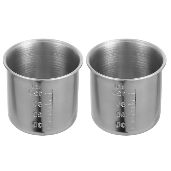 Milisten Stainless Steel Measuring Cups Set, 2 Pieces, Precise Markings, Easy to Hold, Kitchen Measuring Tools