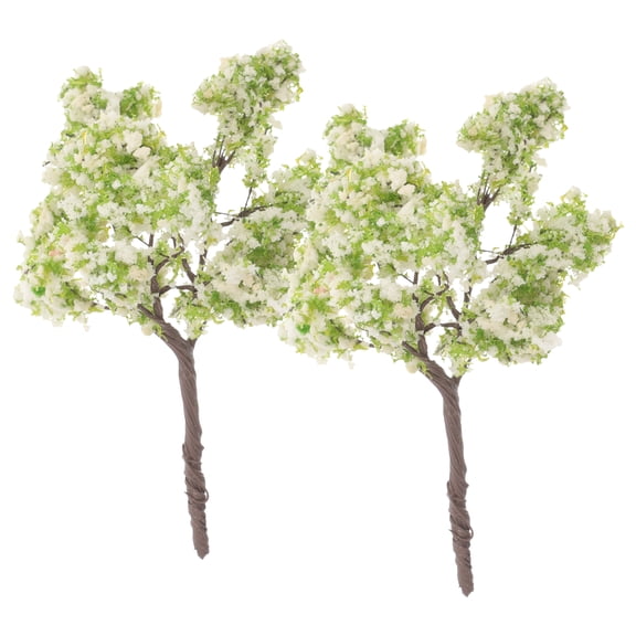unbranded 2Pcs Mini Garden Tree Figurine Miniature Garden Plant Adornment Micro Landscape Decor