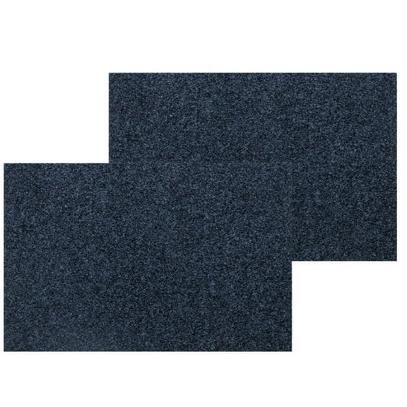 TEHAUX Black Floor Rug 2 Pieces Set Soft Comfortable Touch Area Rugs for Home Living Room Bedroom