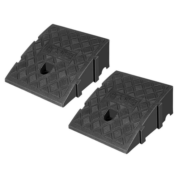 unbranded 2Pcs Ramp Slopes Pad Plastic Car Ramp Portable Vehicle Ramp Heavy Duty Car Ramp for Outdoor