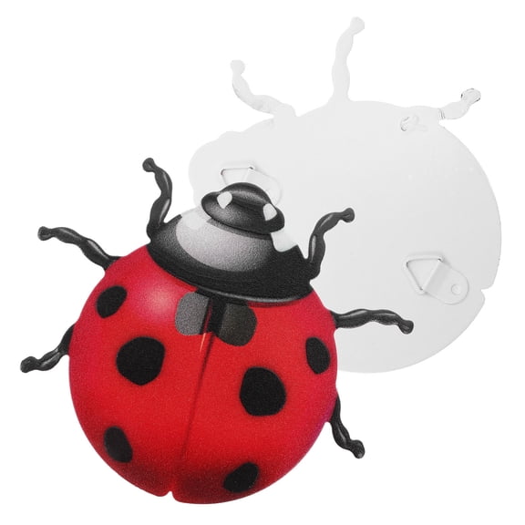 Set of Cute Ladybug Garden Wall Art Decor, Iron Ladybug Yard Ornaments for Outdoor Lawn Sculptures and Decorative Garden Statues