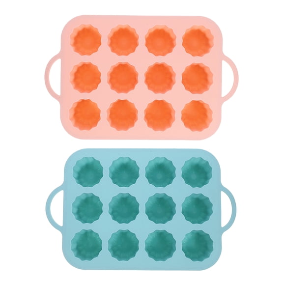 unbranded 2Pcs Reusable Muffin Molds Baking Mold Easy To Clean Assorted Color