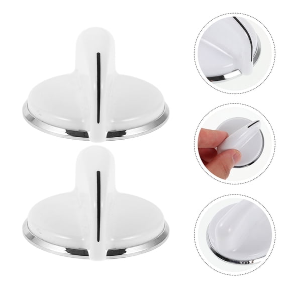OUNONA Plastic Washer Control Knobs 2-Pack Adjustable Settings Replacement for Home Laundry Machines