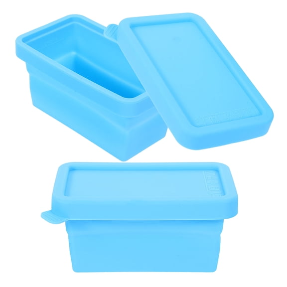 Set of 2 Leakproof Small Silicone Condiment Containers for Kitchen, Sauce and Spice Storage Cups for Food Prep