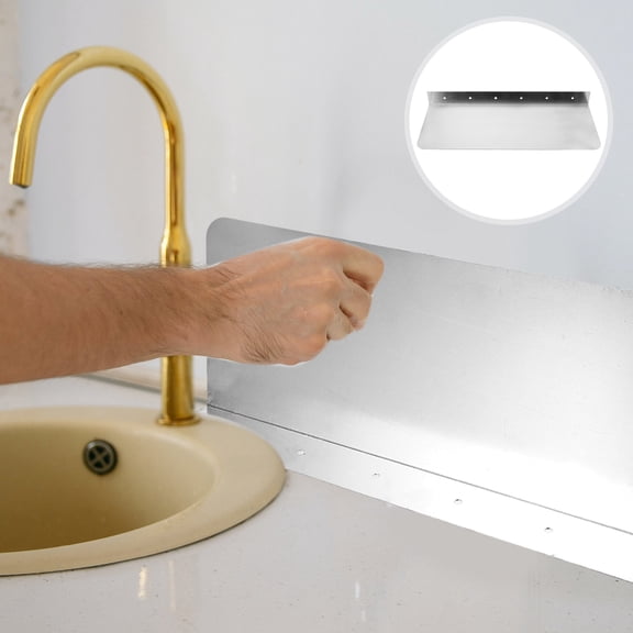 HOOWIFFY Stainless Steel Kitchen Splash Guard, Anti-Splashing Protector, 2-Piece Set for Cooking and Frying