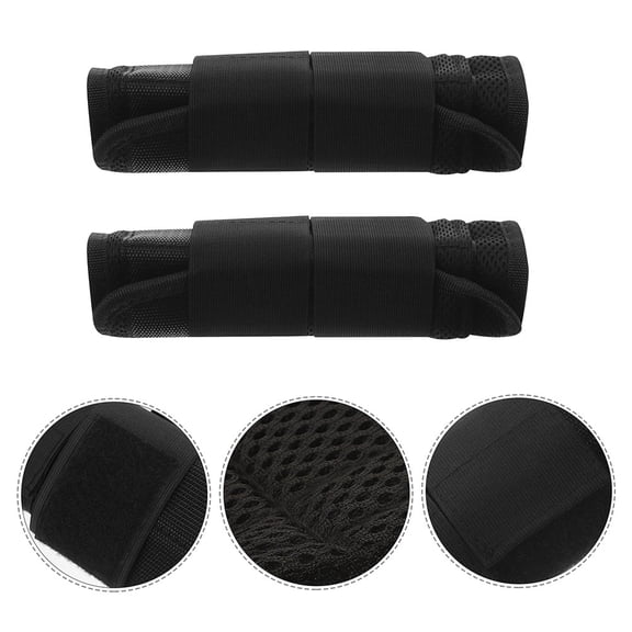 unbranded 2Pcs Sport Weight Wrist Band Fitness Wrist Band Black Polyester Cotton Strength Training for Running