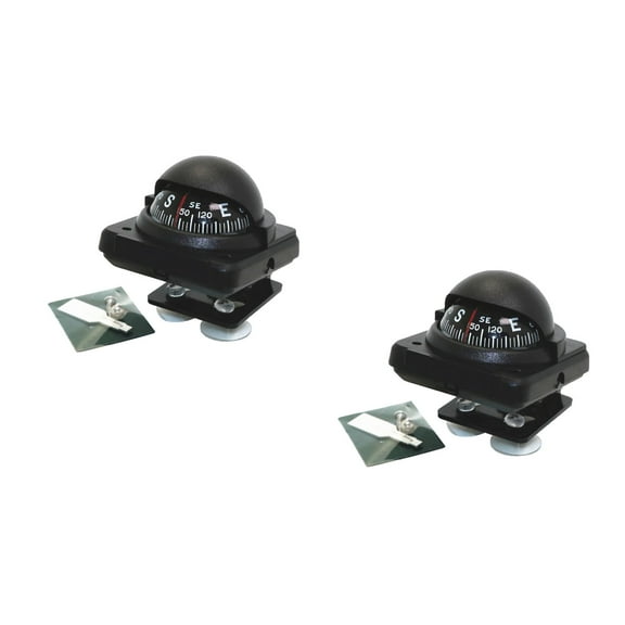 unbranded 2pcs Adjustable Car Compass Navigation Car Dashboard Compass Cycling Hiking Direction Pointing Guide Ball with Magnetic Declination Adjustment Function for Outdoor Car Boat Truck