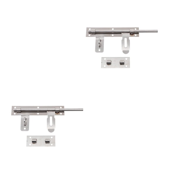 unbranded 2pcs Barrel Bolt Door Latch Metal Sliding Bolt Lock Lengthen Slide Latch Lock