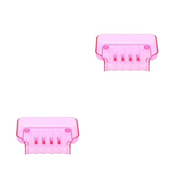 unbranded 2pcs Bathroom Waterfall Soap Dish Clear Color Sponge Holder Storage Tray with Two Sucker