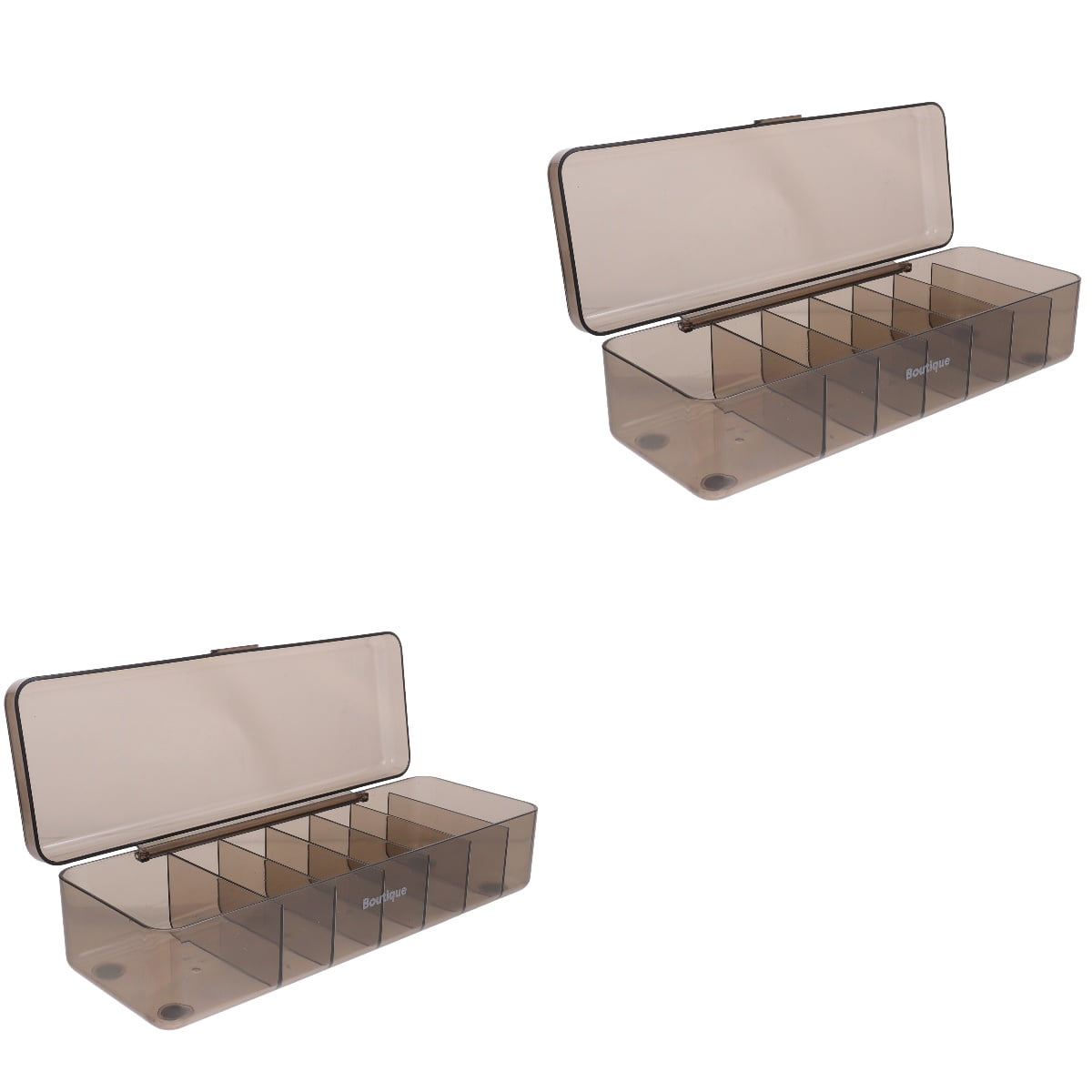 unbranded 2pcs Cable Management Box Electronics Organizer Bin 7-slot Cord Organizer Case