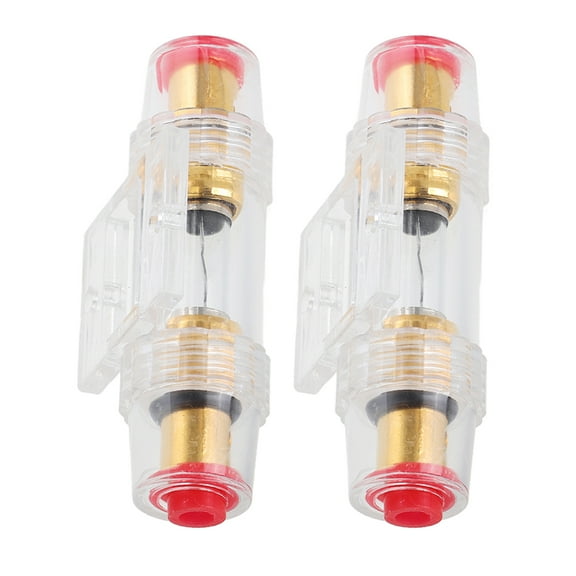 unbranded 2pcs Car Audio AGU Fuse Holder Transparent Inline Fuse Block 80A Waterproof Enhances Sound Quality Easy to Install Protects Car Electrical System