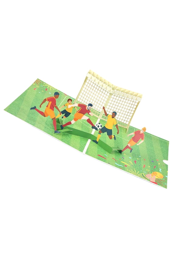 Multi-Function Pop Up Greeting Card Unique 3D Football for DIY 2Pcs