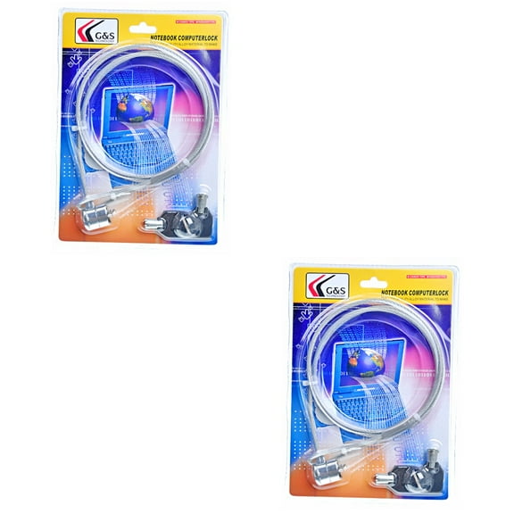 unbranded 2pcs Computer Key Laptop Notebook Computer Anti-theft Security Alloy Lock with Key (Black)