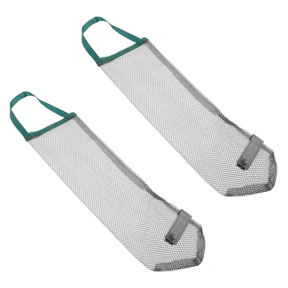 unbranded 2 Pcs Mesh Bag Hanging Bag Kitchen Storage Bags 42.50X11.00X11.00CM Green