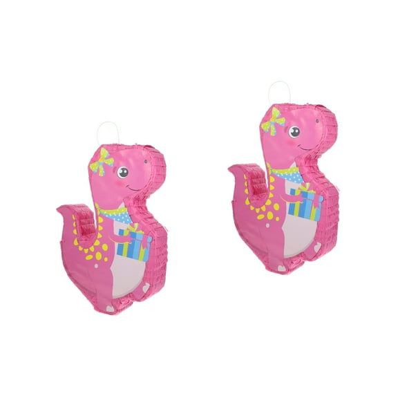 unbranded 2pcs Dinosaur Holder Pinata Toy Party Game Supply Photo Prop for Party