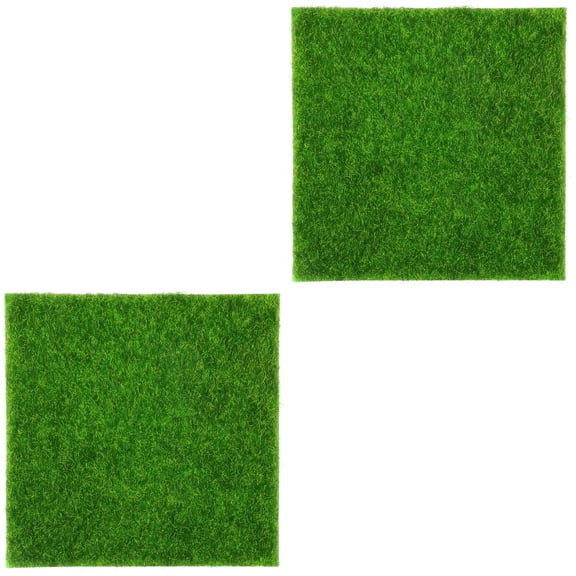 unbranded 2pcs False Garden Grass Lawn Mini Fake Lawn Realistic Artificial Fairy Garden Lawn