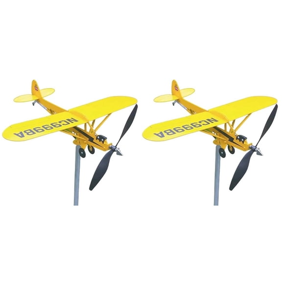unbranded 2pcs Farmhouse Weather Vane Airplane Weather Vane Wind Direction Indicator Roof Wind Direction Indicator