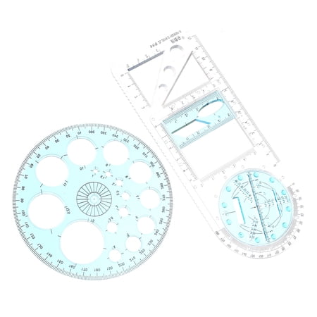 unbranded 2pcs Geometric Drawings Templates Drawing Scales Measuring Geometry Rulers