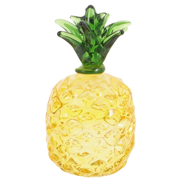 unbranded 2pcs Hawaii Crystal Pineapple Ornament Crystal Fruit Sculpture Crystal Crafts Pineapple Decor