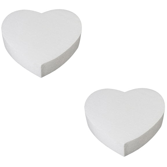 unbranded 2pcs Cake Dummies Heart Shape Cake Decorating Practice Molds Baking Practicing Tools
