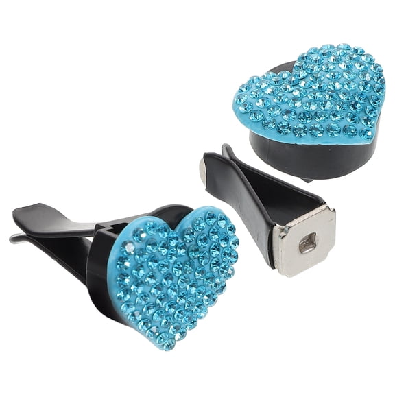 Raindrops Car Air Freshener Vent Clips Blue Plastic Simple Design Universal Fit 2Pcs