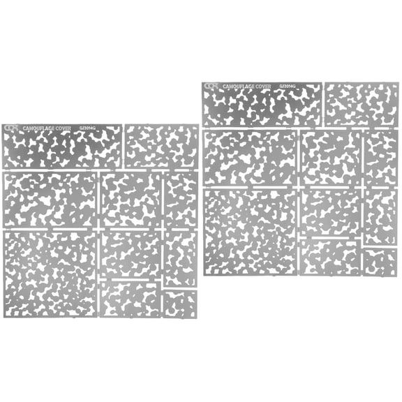 unbranded 2pcs Hollow Out Painting Stencil Camouflage Painting Template Colored Spray Stencil