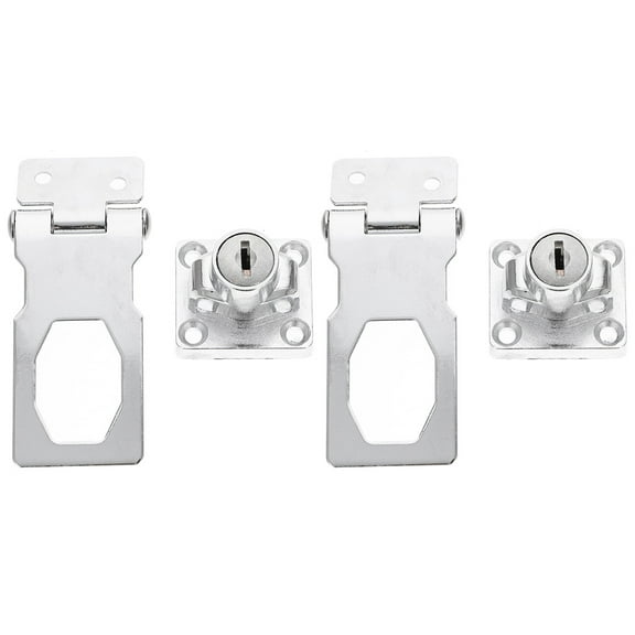 Homoyoyo 2Pcs Silver Glass Cabinet Lock Heavy Duty for Storage and File Cabinets