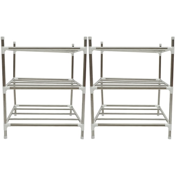 unbranded 2pcs Household Pot Rack Wear-resistant Pan Organizer Kitchen Pot Organizer Home Accessory