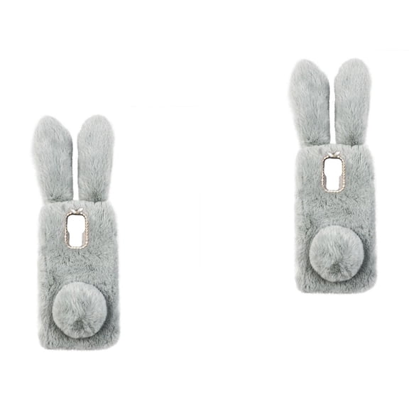 unbranded 2pcs Lovely Plush Rabbit Phone Shell Chic Phone Protector Compatible for Moto Play