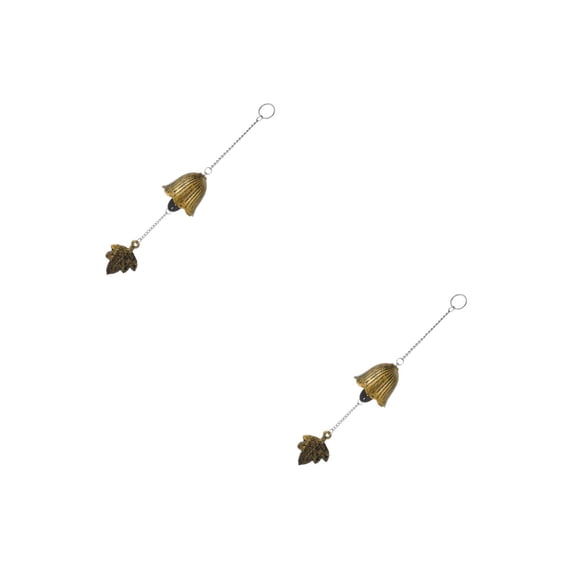 unbranded 2pcs Lucks Wind Chime Temple Archaic Hanging Bell Creative Balcony Wind Bell