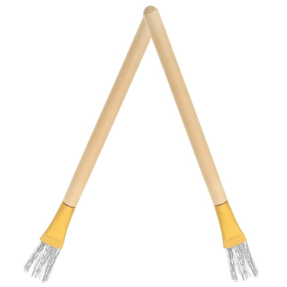 2pcs Pottery Clay Wire Brushes with Wooden Handles Perfect for Texturing Carving Ceramic and Polymer Clay Craft Projects