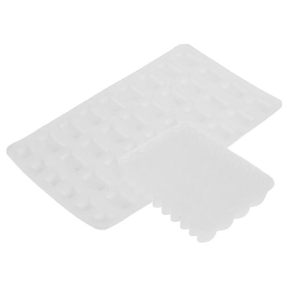 SOPOTUTU Miniature Building Brick Mold Set, 2 White Silicone Accessories for Brick Construction