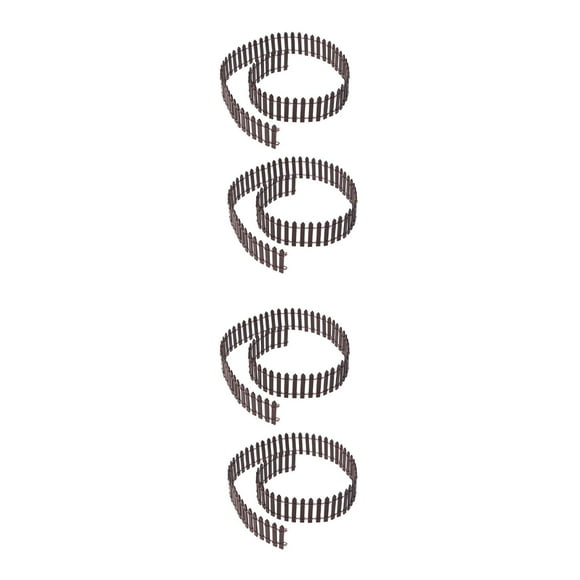 unbranded 2pcs Miniature Fence Ornament: 2Pcs- Landscape Ornament Picket Fence Decorative Fence for Accessories