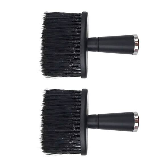 WEUVEB Hair Duster for Barbers ABS Neck Brush Black 2Pcs
