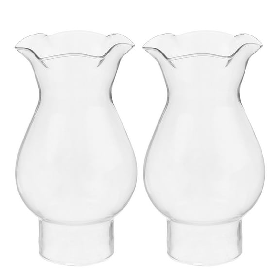 unbranded 2pcs Oil Lamp Glass Chimney Glass Kerosene Lantern Replacement Vintage Oil Lamp Glass Globe for Home Decor Camping rustic Feel
