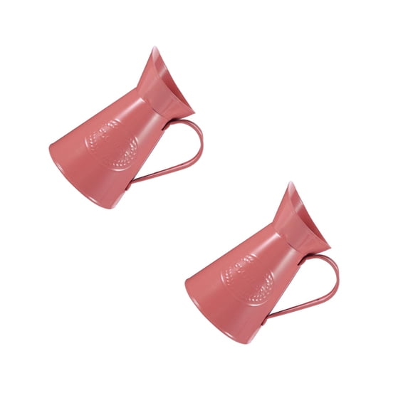 YSNOOWE Elegant Rustic Pink Flower Bucket - Durable Iron Vase for Home Decor 2Pcs