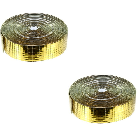 unbranded 2pcs Self- Adhesive Mosaic Tiles Square Mirror Tiles Glass Mirror Sheets Mosaic Sticker Waterproof Wall Decals for DIY Craft Decoration