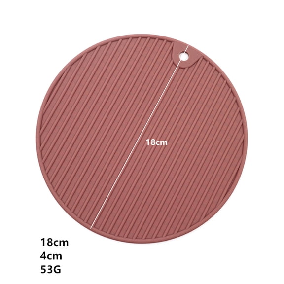 unbranded 2pcs Silicone Table Placemats Heat Insulation Coaster Anti-slip Placemat Tableware Pot Mat (Coffee, Brown Grey)