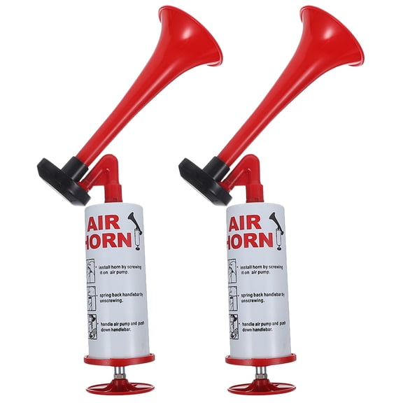 unbranded 2pcs Soccer Match Air Horn Hand Push Pump Air Horn Sports Boating Warning Air Horn Party Game Prop