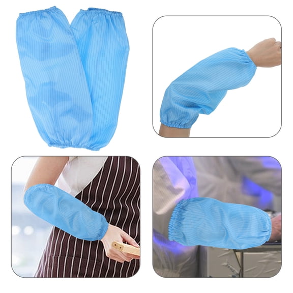 OUNONA 2-Pack Polyester Anti-Static Arm Sleeves, Breathable and Oil-Resistant Protective Covers for Work