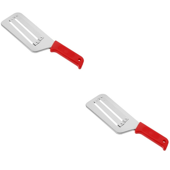 YSNOOWE Cucumber and Potato Slicer Red Stainless Steel PP for Kitchen 2Pcs