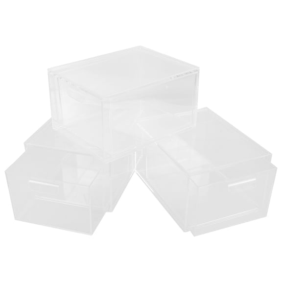 HOMOBABE Pantry Storage Drawers Transparent 3Pcs 11.8X7.9X4.5In