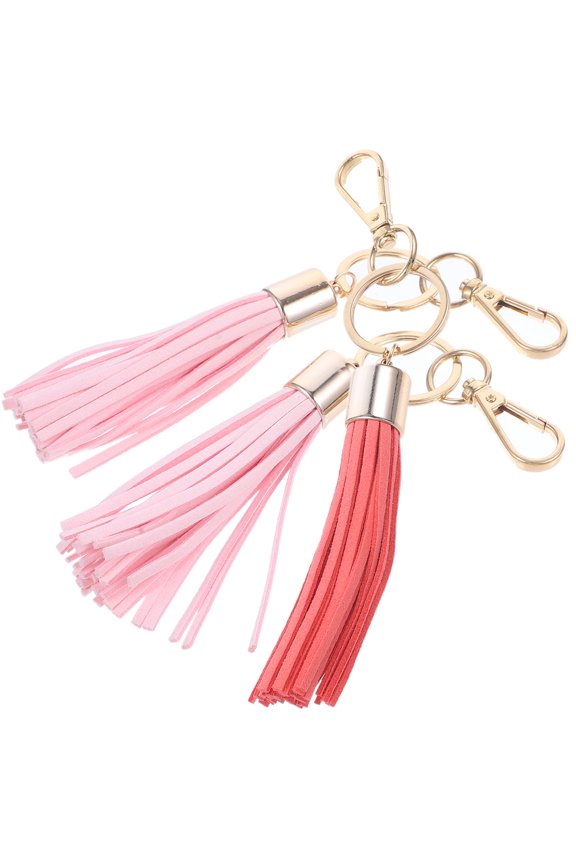 3 Pcs Bag Hanging Pendant Decoration Tassel Keychains Women's Miss