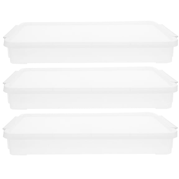 unbranded  3 Pcs Boxes for Organizing Office Storage Bins Clear Containers Scrapbook