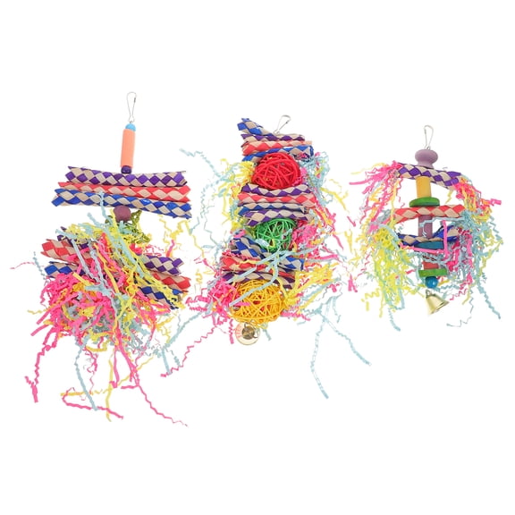 unbranded 3 Pcs Catcher Cage Parrot Toy Stable and Happy Toys for Parrots